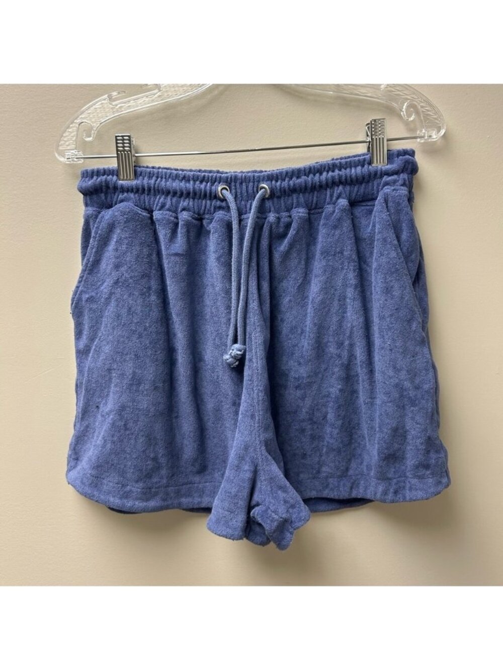 Missguided Women’s Blue Co Ored Terry Towel Shorts